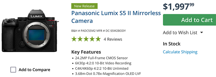 Panasonic Lumix S5 II vs Lumix S5